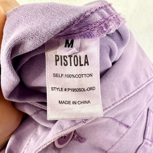 Pistola Grover Field Suit Orchid Size Medium Cotton Utility Pockets Short Sleeve - Picture 9 of 9